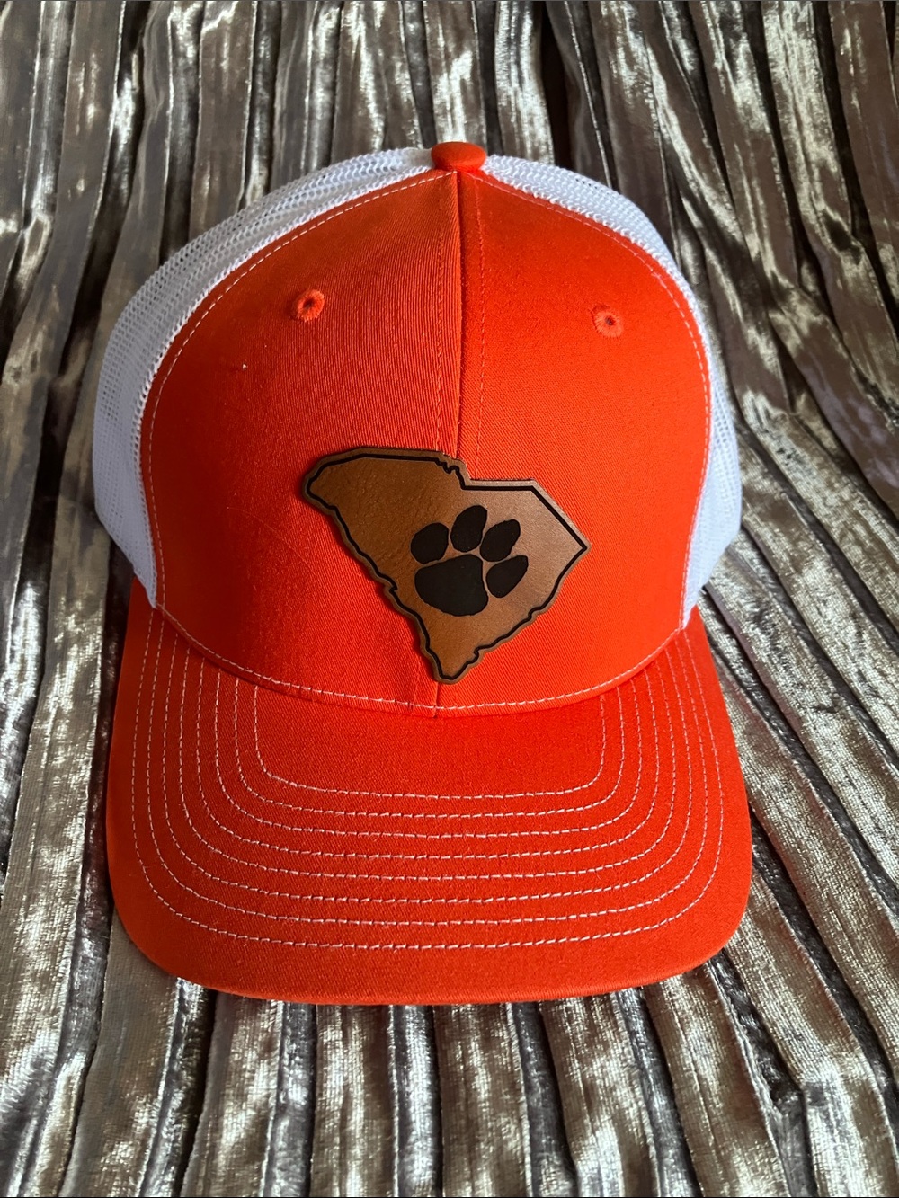 Clemson Tiger Trucker Hat with Paw Patch